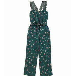 NEW Matilda Jane Evergreen‎ Dream Jumpsuit Women's S Green Floral NWT
